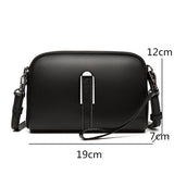 Women's Leather Crossbody Bag with 2 Zipper Pockets