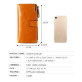 Women's RFID Leather Clutch Wallet Purse