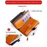 Women's RFID Leather Clutch Wallet Purse