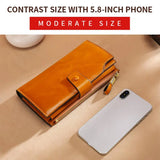 Women's RFID Leather Clutch Wallet Purse