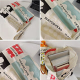 Canvas Tote Bag Large Capacity Reusable Shopping Shoulder Lady Bag