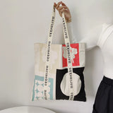 Canvas Tote Bag Large Capacity Reusable Shopping Shoulder Lady Bag