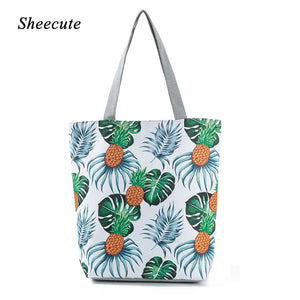 Fruit Print Child Girl Shoulder Bag Lightweight Canvas Handbag
