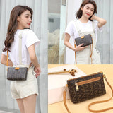 Women's PU Leather Letter Messenger Crossbody Bag