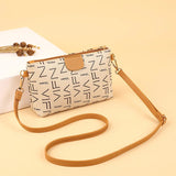 Women's PU Leather Letter Messenger Crossbody Bag