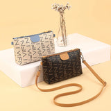 Women's PU Leather Letter Messenger Crossbody Bag
