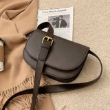 Women's Saddle Bag PU Leather Crossbody Purse Small Satchel