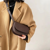 Women's Saddle Bag PU Leather Crossbody Purse Small Satchel