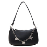 Women's Butterfly Chain Shoulder Bag Purses Casual PU Leather Hobo Bags
