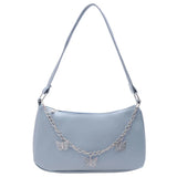 Women's Butterfly Chain Shoulder Bag Purses Casual PU Leather Hobo Bags