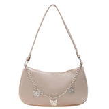 Women's Butterfly Chain Shoulder Bag Purses Casual PU Leather Hobo Bags
