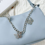 Women's Butterfly Chain Shoulder Bag Purses Underarm Bag