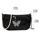 Vintage Crossbody Bag with Chain PU Leather Girl Messenger