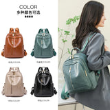 Women's PU Leather Backpack Waterproof School Bag