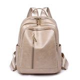 Women's PU Leather Backpack Waterproof School Bag