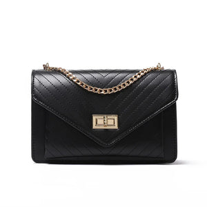 Women's PU Leather Shoulder Bag Chains Crossbody Messenger Bag
