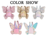 Women's Laser Mini Backpack Butterfly Angel Wings Daypack for Girls