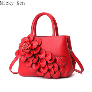 Floral Leather Tote Bag Shoulder Bag for Women Ladies Sac a main femme