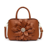 Women's Leather Handbags Flowers Tote Bag Shoulder Bags for Women
