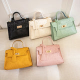 Lingge Embroidery Camera Shoulder Bag Crossbody Chain Bags