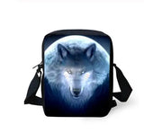 Wolf Prints Messenger Bag Girls Cross Body Mini Flaps Purse