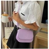 Women's Messenger Bags Wallets Small Lady Messenger Bags PU Solid Flip Shoulder
