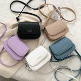 Women's Messenger Bags Wallets Small Lady Messenger Bags PU Solid Flip Shoulder