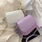 Women's Messenger Bags Wallets Small Lady Messenger Bags PU Solid Flip Shoulder