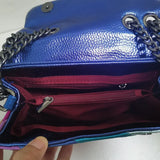 Women's Shoulder Bag Retro Metal Eagle Messenger Bag Rainbow Striped Handbag