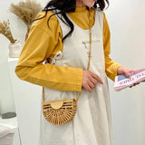 Women's Bamboo Woven Bohemia Crossbody Bag Summer Style
