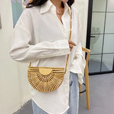 Women's Bamboo Woven Bohemia Crossbody Bag Summer Style