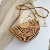 Women's Bamboo Woven Bohemia Crossbody Bag Summer Style