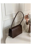 Women's Retro PU Leather Shoulder Bag French Organ Bag