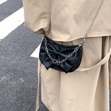 Women's Bow Chain Shoulder Bag Portable Crossbody Bag PU Leather Handbags