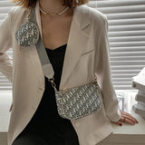 2Pcs Women Letter Crossbody Bag Set