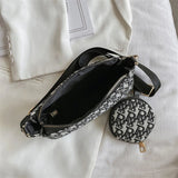 2Pcs Women Letter Crossbody Bag Set