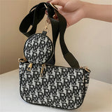 2Pcs Women Letter Crossbody Bag Set