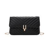Women's Crossbody Handbag Solid Thread Zipper Hasp