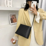 Plaid PU Leather Shoulder Bucket Bag for Women