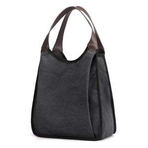 Women's Canvas Shoulder Bag Top-Handle Purse Leisure Handbag Tote