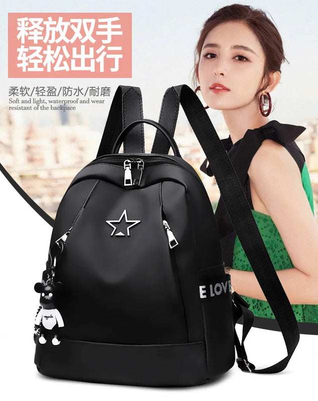 Women's Small Backpack Travel Nylon Shoulder Bag