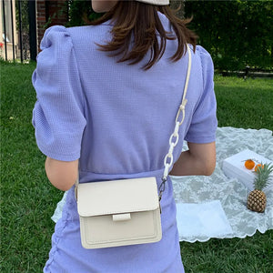 Women's Small Crossbody Bag Lightweight PU Leather Messenger Bag Flap Handbag