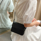Women's Small Crossbody Bag Lightweight PU Leather Messenger Bag Flap Handbag