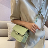 Women's Small Crossbody Bag Lightweight PU Leather Messenger Bag Flap Handbag