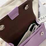 Women's Small Crossbody Bag Lightweight PU Leather Messenger Bag Flap Handbag