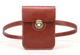 Women's Small Waist Bag Fanny Pack High PU Leather Belt Cell Phone Case