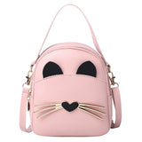 Women's Solid Leather Backpack Shoulder Bag