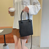 Women's Straw Bag Top Handle Shoulder Crossbody Handbag