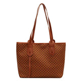 Women's Striped Tote Shoulder Bag Large Capacity Handbag