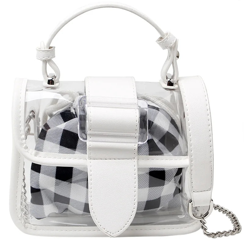 Women's Transparent Jelly Bag Stylish Splicing Candy Armpit Bag